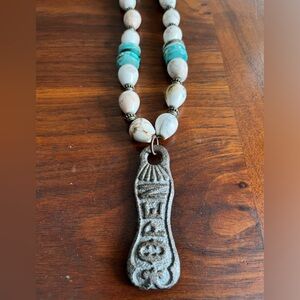 Handmade beaded necklace with vintage charm